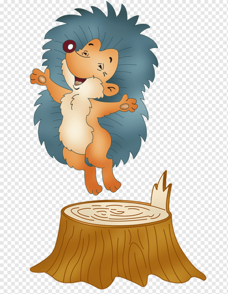 Ежик на прозрачном фоне