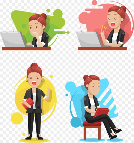 Векторные офисные работники