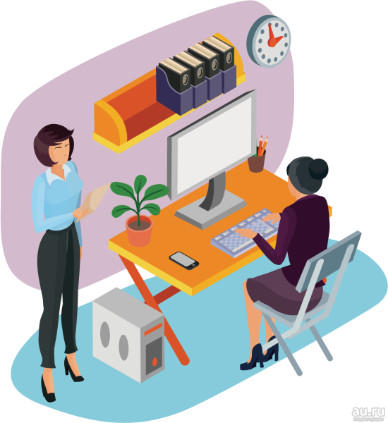 Офисный сотрудник иллюстрация