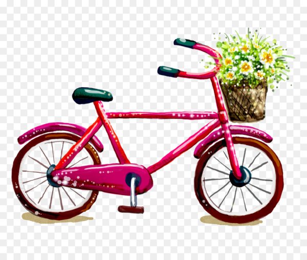 Велосипед на прозрачном фоне