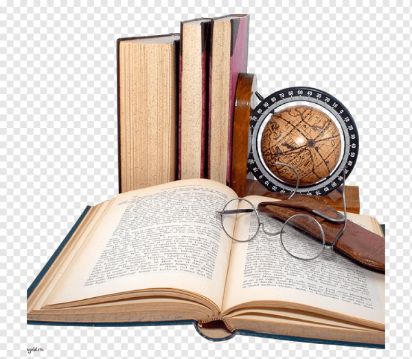 Книги на прозрачном фоне