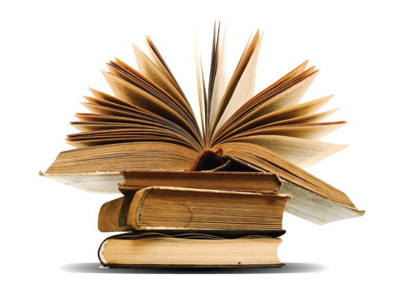 Книги на прозрачном фоне