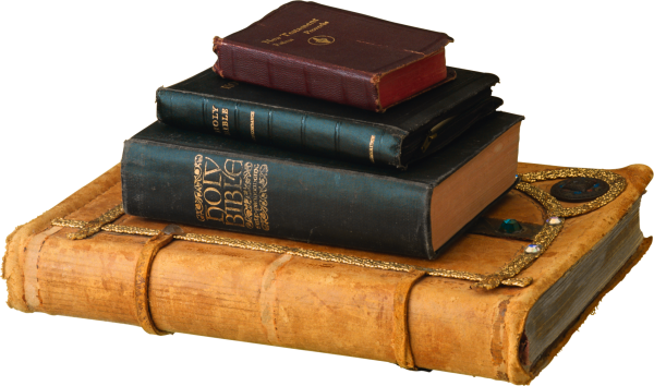 Стопка книг на прозрачном фоне