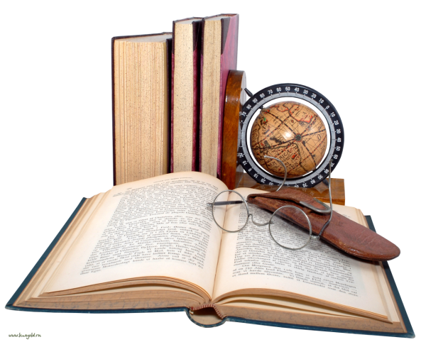 Книги на прозрачном фоне