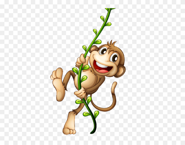 Обезьянка на прозрачном фоне