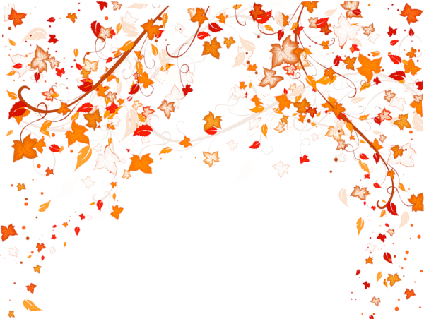 Осенние листья на прозрачном фоне