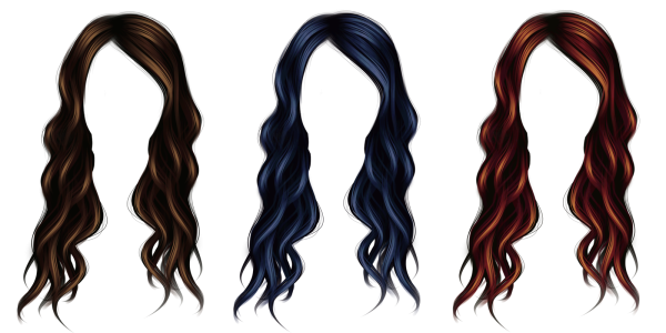 Кудрявые волосы без фона