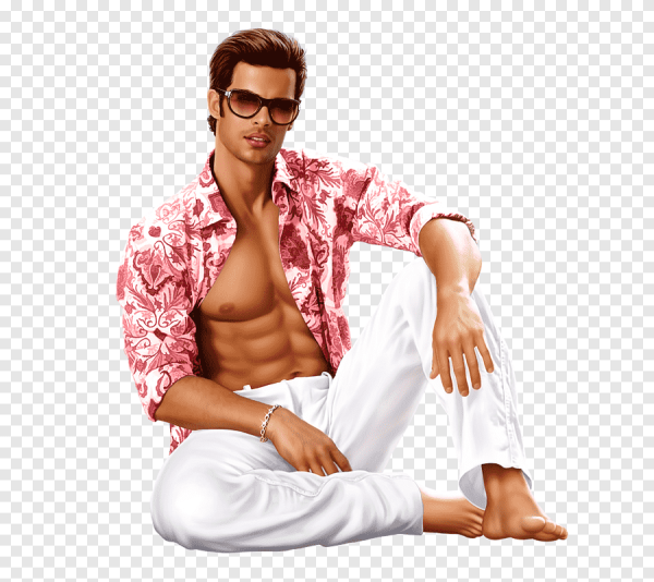 Парень на прозрачном фоне