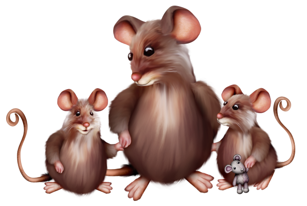 Мышка с мышатами