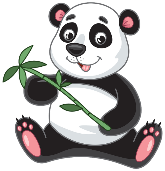 Панда и музыкальные инструменты клипарт для детей