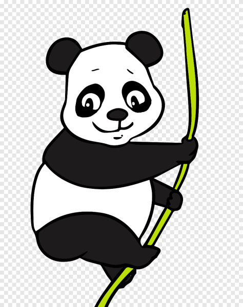 Панда на прозрачном фоне