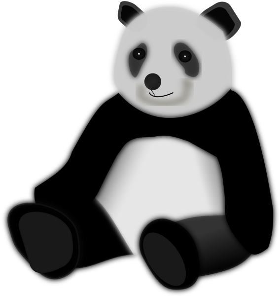 Панда на прозрачном фоне