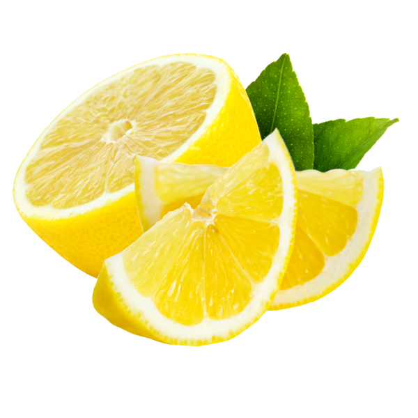 Лимон на белом фоне