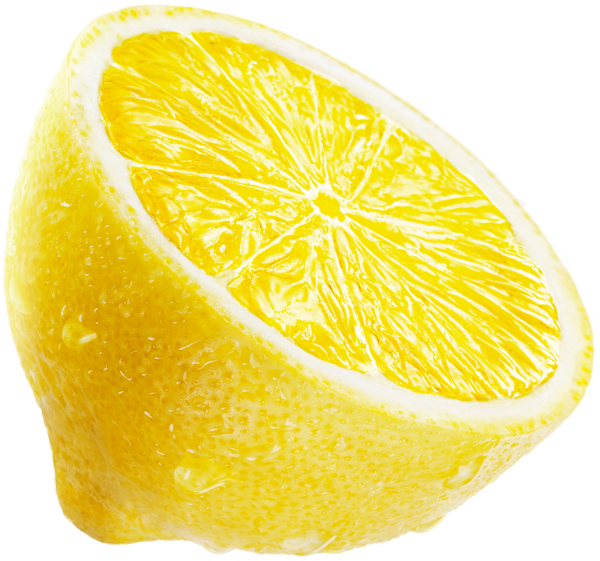 Лимон на прозрачном фоне