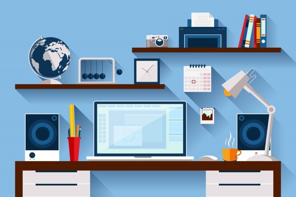 Рабочее место иллюстрация