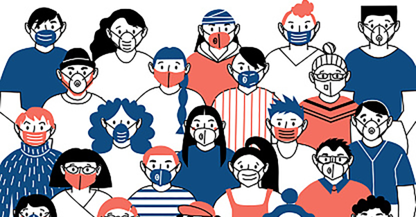 Человек иллюстрация ковид