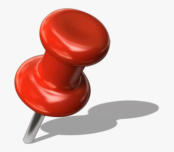 Канцелярская кнопка без фона