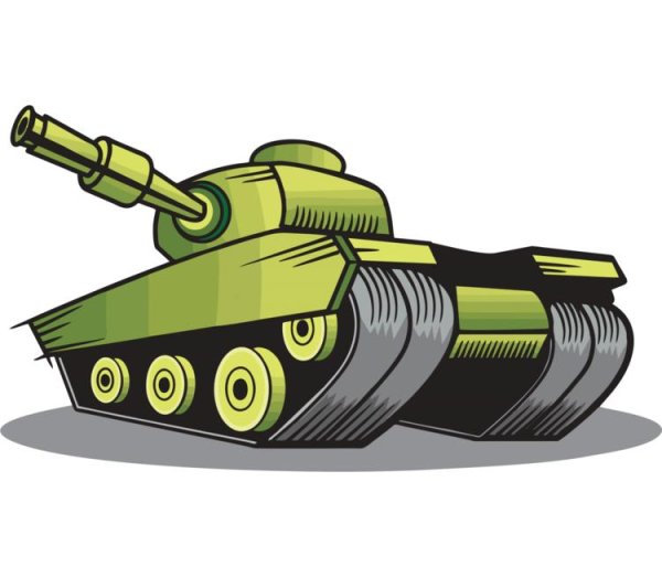 Мультяшный военный танк