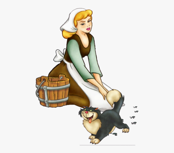 Золушка убирается