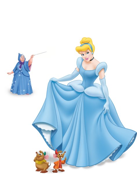 Золушка на прозрачном фоне