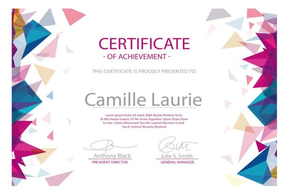 Сертификат вектор