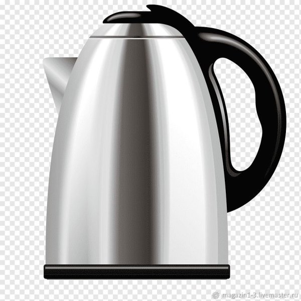 Электрический чайник на прозрачном фоне