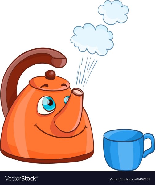 Заварочный чайник на белом фоне