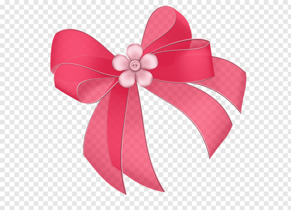 Розовый бант