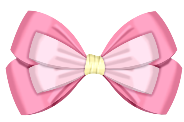 Розовый бантик