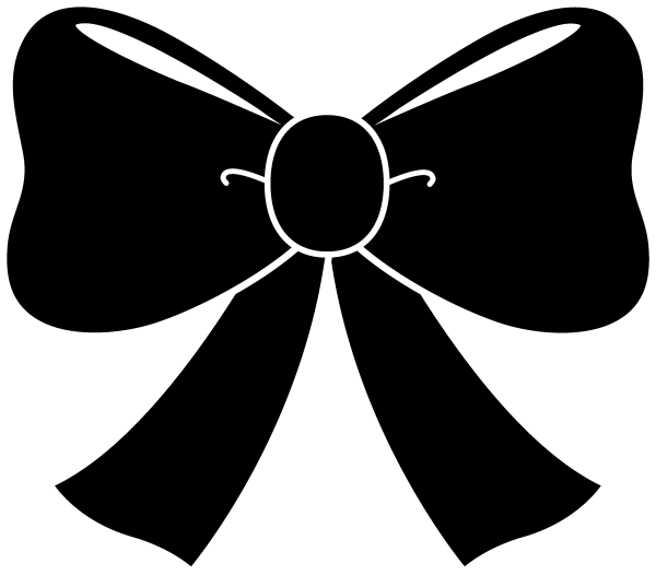 Черный бантик