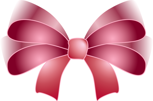 Розовый бант вектор