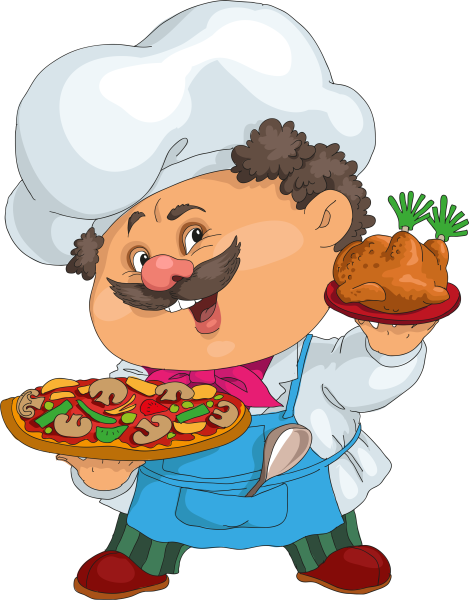 Повар выглядывает