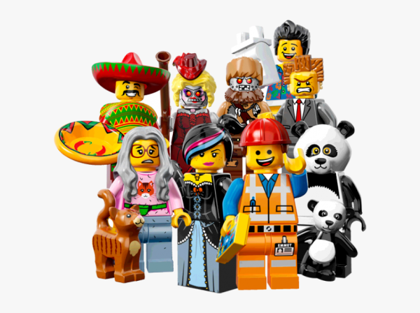 Лего на белом фоне