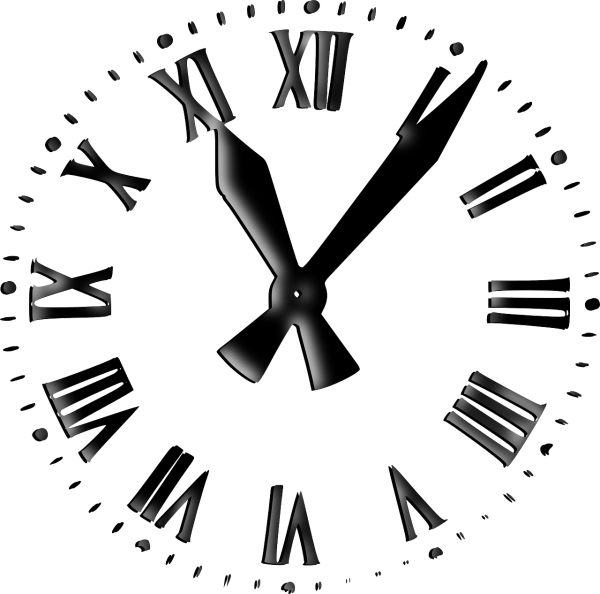 Часы черно белые