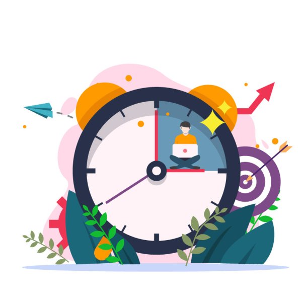 Тайм менеджмент для школьников вектор