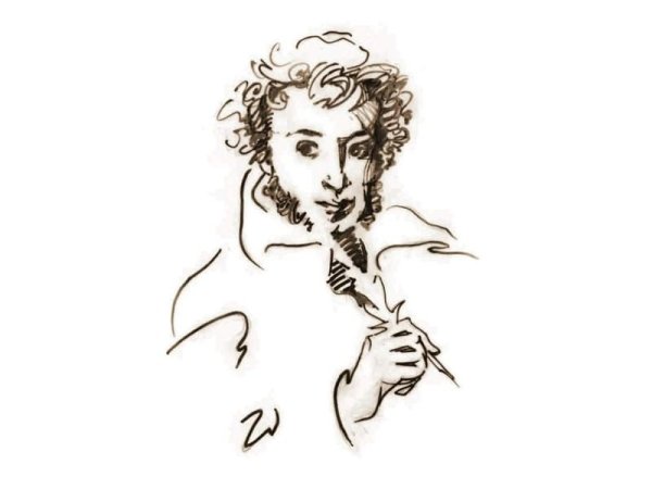 Портрет Пушкина из слов