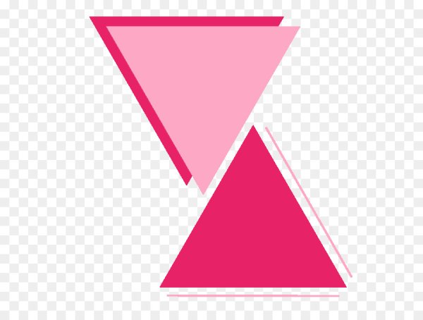 Треугольные розовые