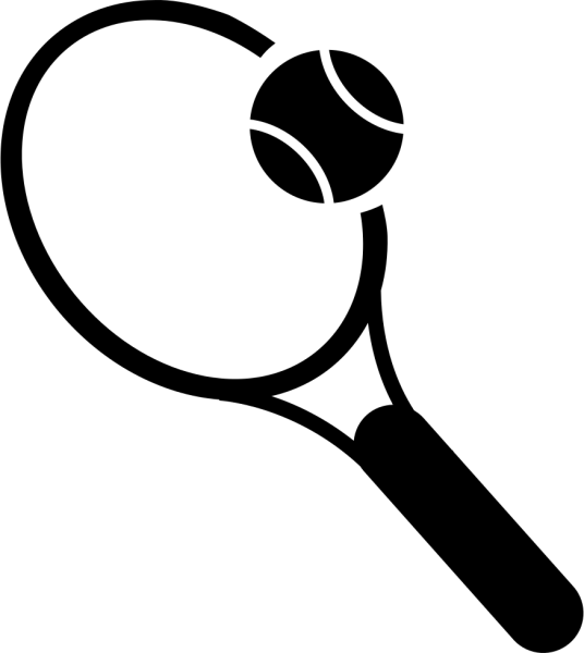 Теннис ракетка и мяч вектор