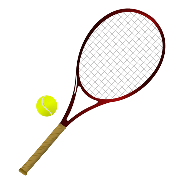 Ракетка для тенниса на прозрачном фоне