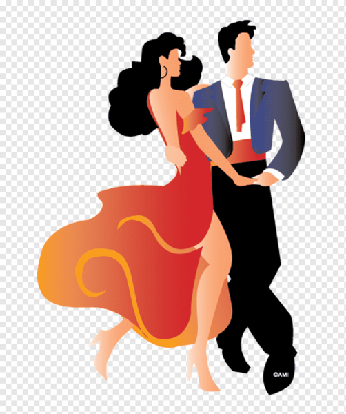 Танцующие пары на прозрачном фоне