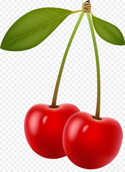 Черешня на белом фоне