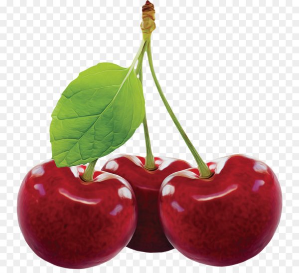 Вишенка на белом фоне