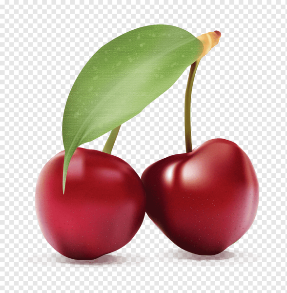 Вишенка на белом фоне