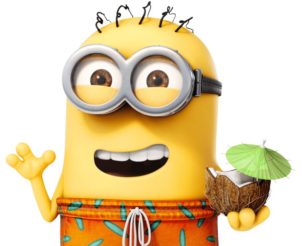 Миньоны на прозрачном фоне