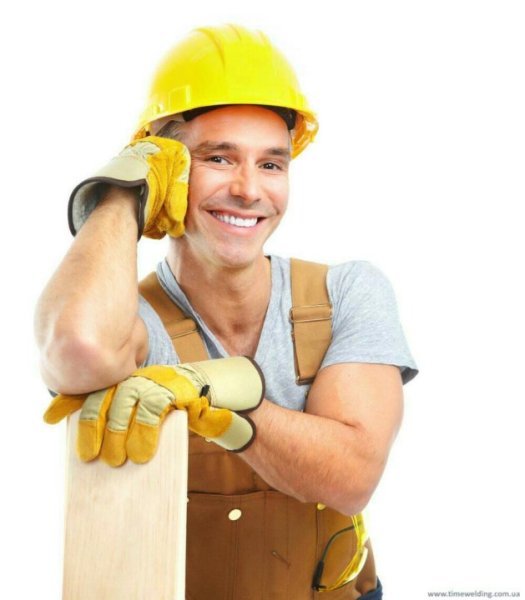 Строитель улыбается