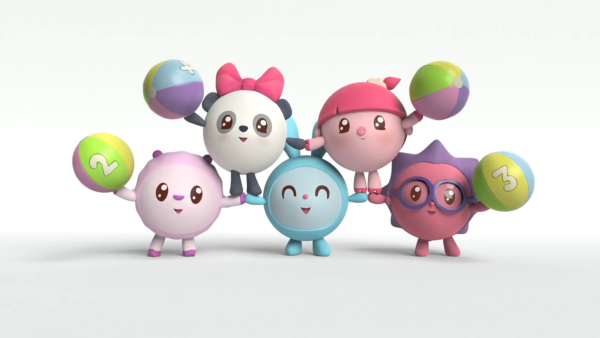 Малышарики Нюшенька на белом фоне