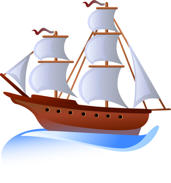 Кораблик на прозрачном фоне