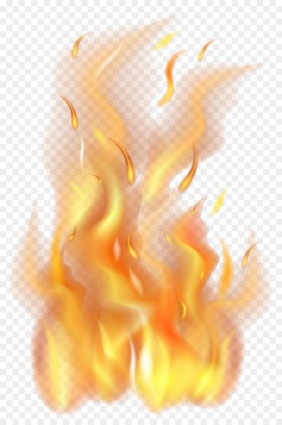 Огонь на прозрачном фоне