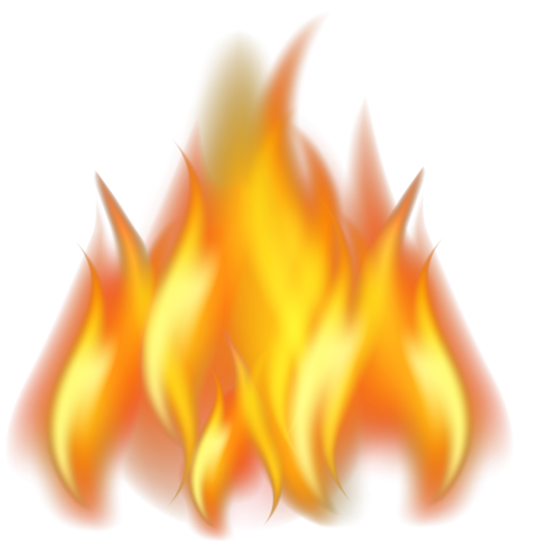 Огонь на белом фоне