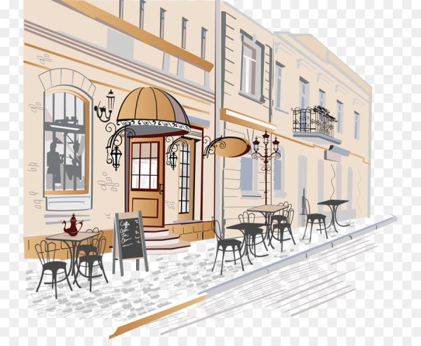 Нарисованное кафе